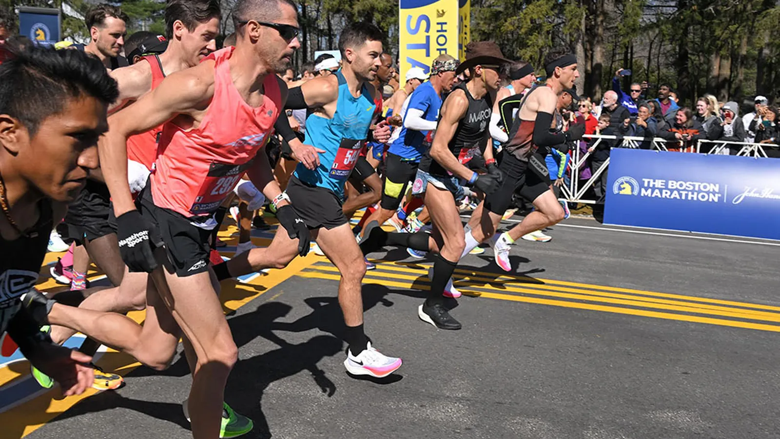 Starting line boston marathon